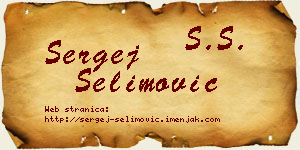 Sergej Selimović vizit kartica